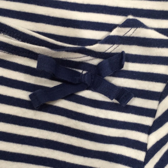 Carter’s‎ Girls Sz 4T Shirt Blue Stripe 3/4 Sleeve 100% Cotton Preppy Nautical - Picture 2 of 8